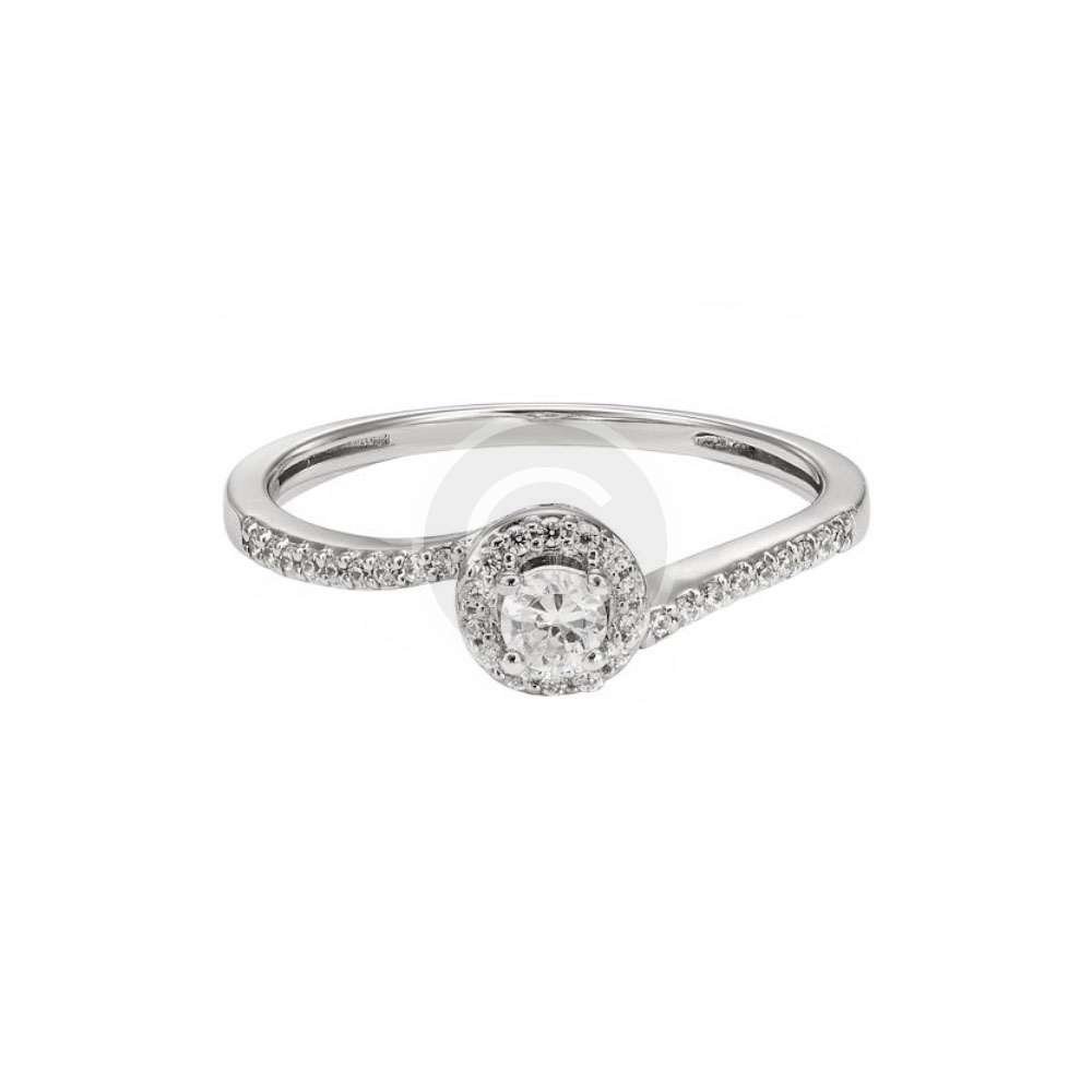 Band Ring in Platinum With Diamonds - Imagen 2